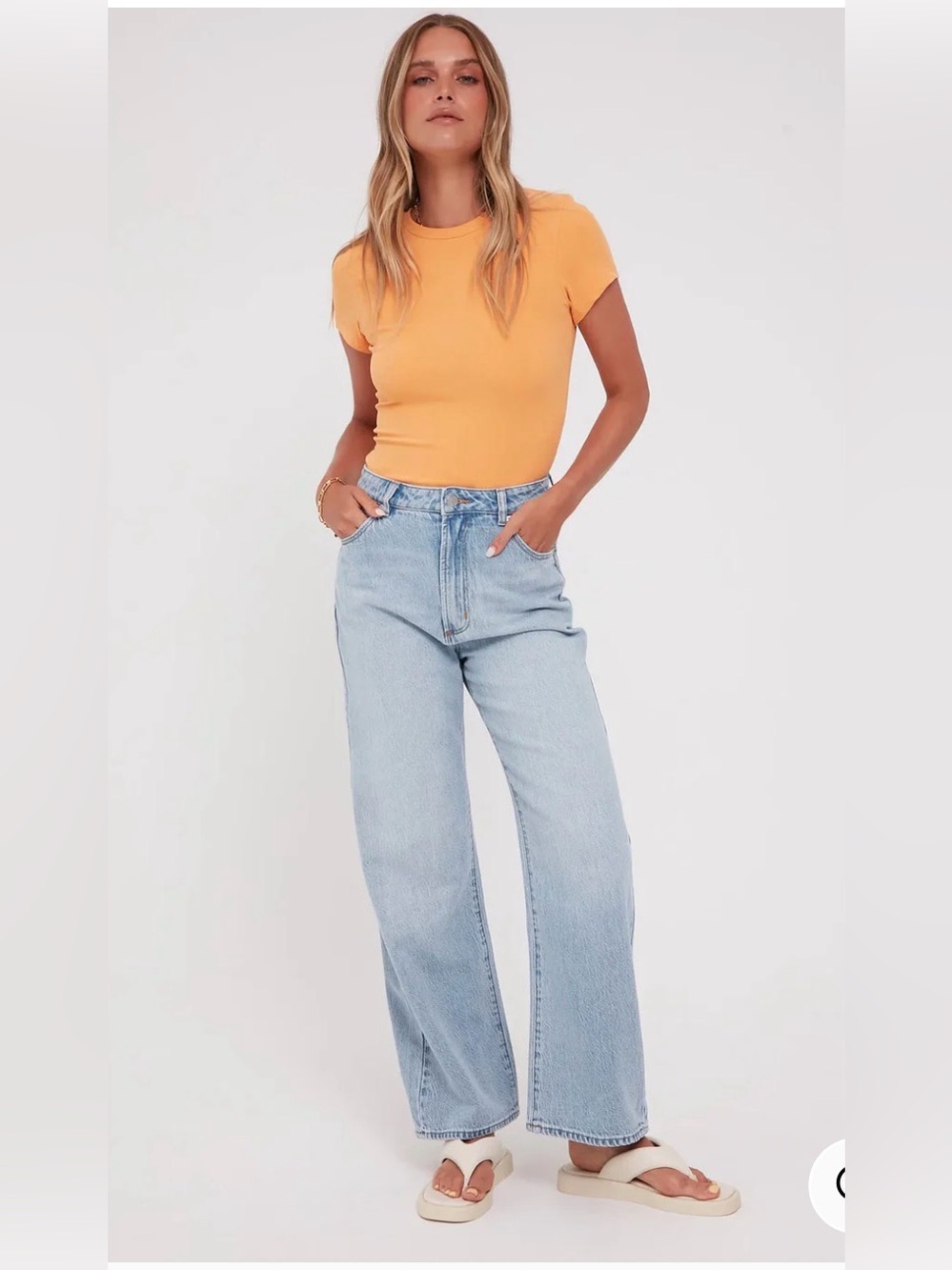 Rolla’s Heidi Ankle High Rise Relaxed Straight Leg Jeans in Light Wash NWT